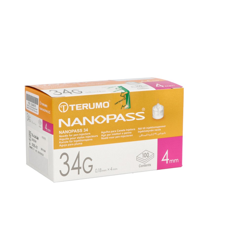 1001 Artikel Medical GmbH Nanopass 34 Pen Kanüle 34g 0,18x4mm 10046078