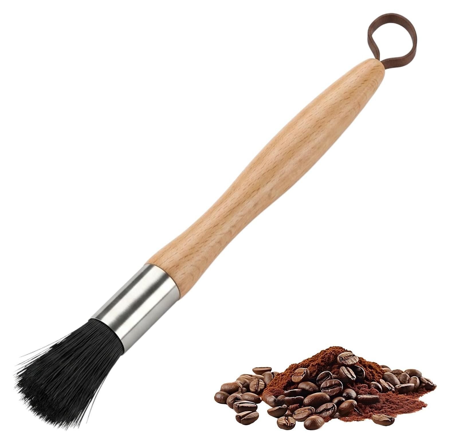 Dripio Baristaborstel met handvat van beukenhout, 18 cm