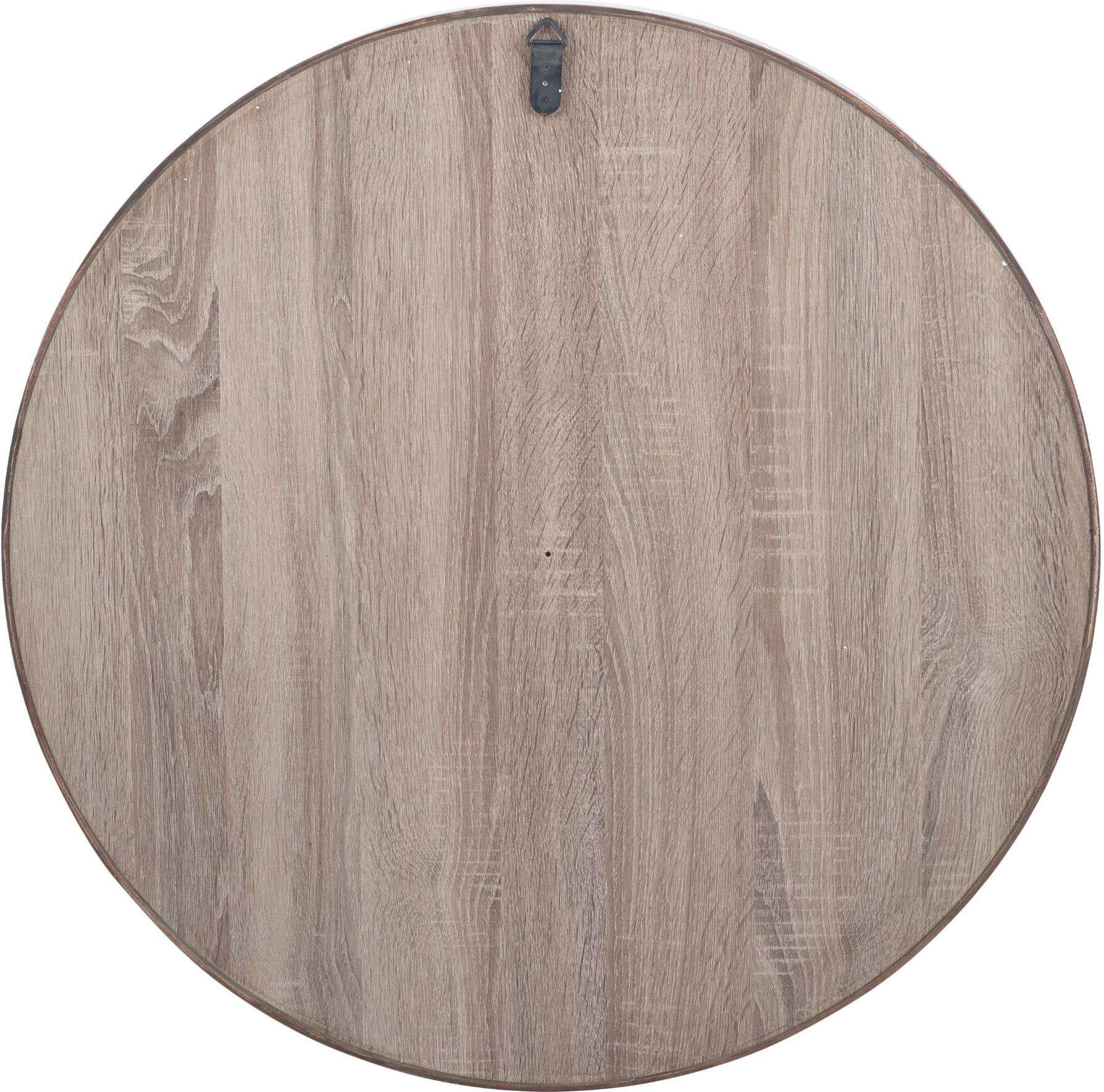 Pacific Lifestyle - Natural Wood Veneer Round Wall Mirror