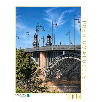 CALVENDO Puzzle Theodor-Heuss-Brücke | 1000 Teile Lege-Größe 64x48cm Foto-Puzzle für glückliche Stunden