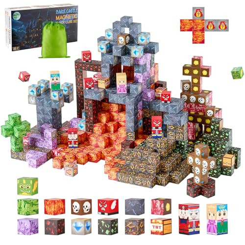 VEVOR Magnetische Bouwstenen, 100-delige Multicolour Set, STEM Montessori Speelgoed voor Cognitieve en Motorische Ontwikkeling