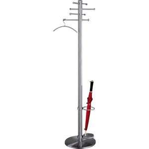 Kerkmann Garderobenständer Arte 6871, silber, mit 8 Haken, aus Edelstahl, 180 x 41cm