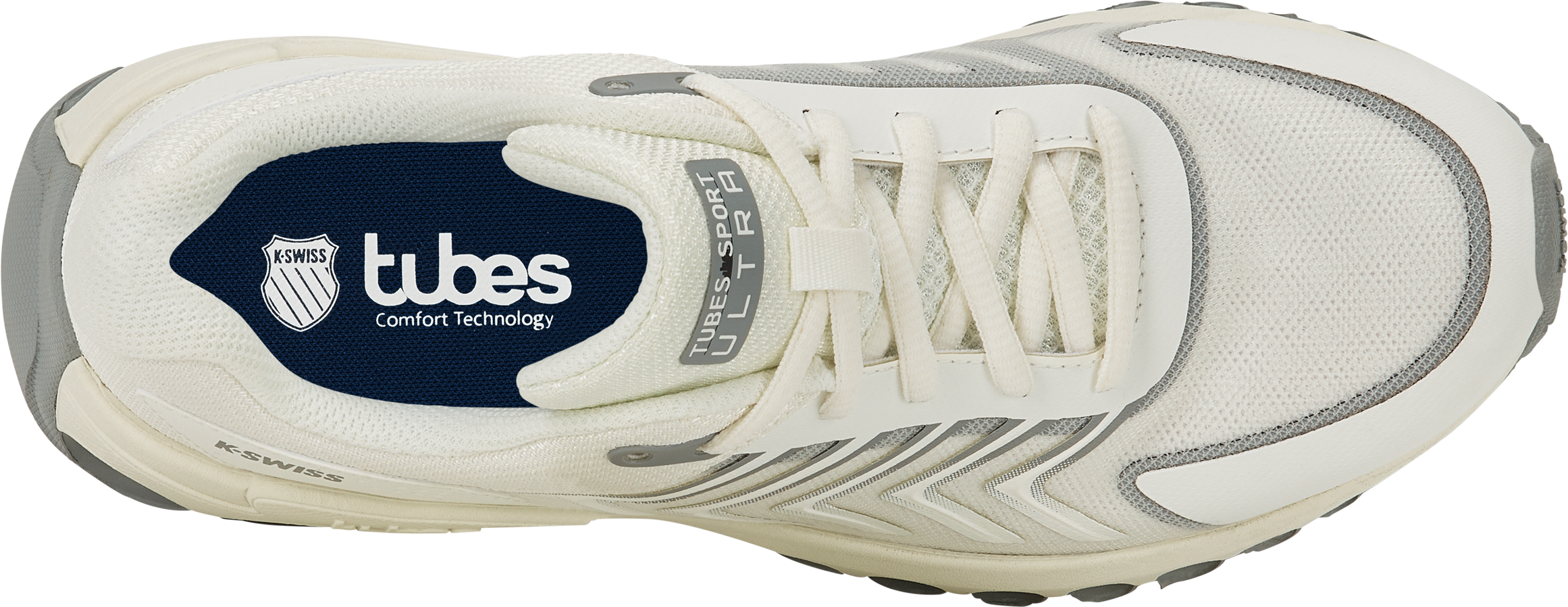 Sneaker K-SWISS "TUBES SPORT ULTRA", Damen, Gr. 38, weiß (snow weiß, ultimate gray), Textil, Schuhe Sneaker