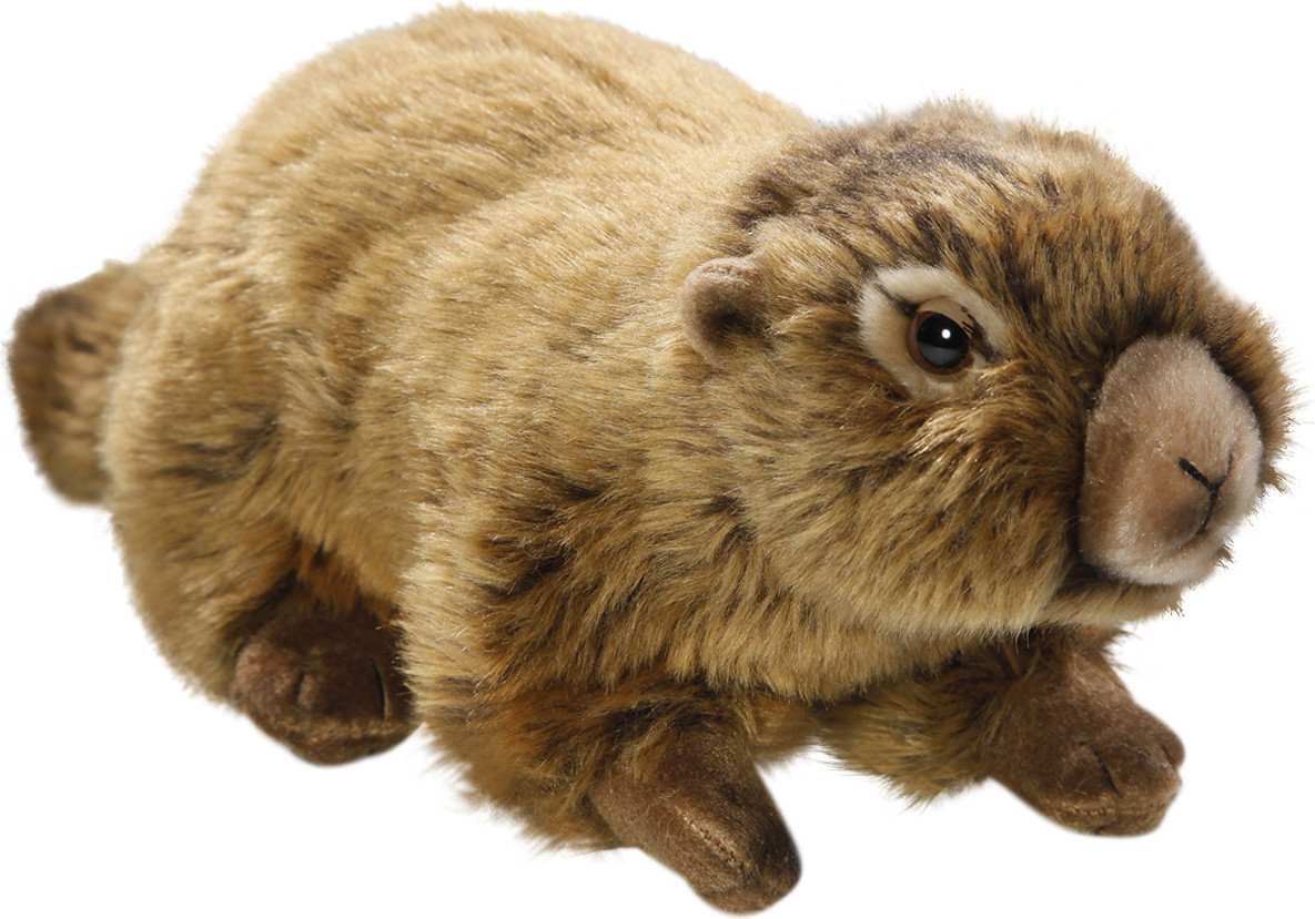 Carl Dick knuffel liggende vos van pluche, 25 cm