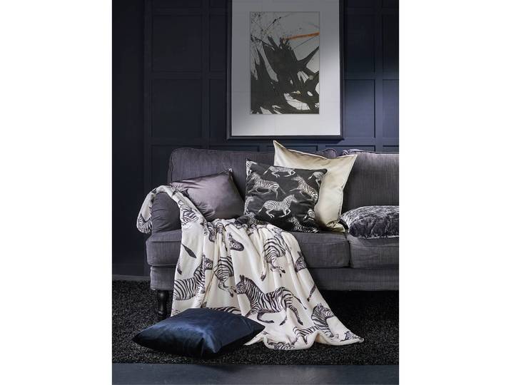 Housse de coussin Aurelia Bleu/Bleu 46 x 46cm Tissu