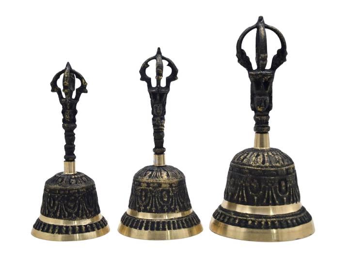 Un ensemble 3 pièces articles bouddhistes en gros bouddhisme taoïste maître pratique du moine tantrique FENG SHUI Vajra bouddha vajra cloche