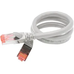 Exertis Connect Patchkabel Cat. 6A, U/FTP, hochflexibel, grau, 1,0 m