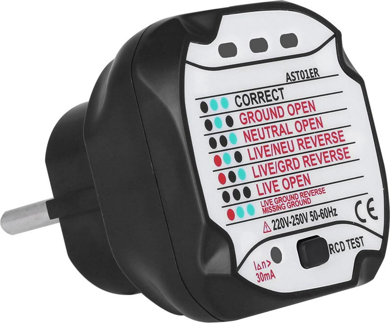 Cocosity professionele automatische elektrische stopcontacttester BSIDE AST01