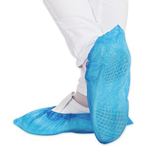 Franz-Mensch Überschuhe Hygostar CPE, Einweg, wasserabweisend, blau, 100 Stück