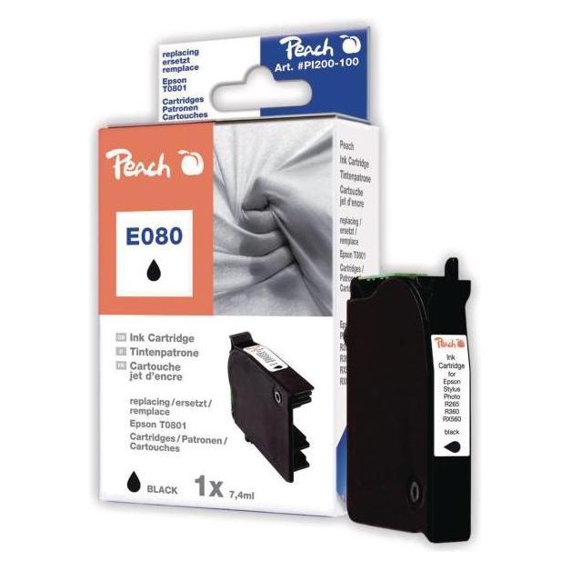 Peach Tinte Epson T0801 Black, Druckleistung Seiten: 330 × (312884)