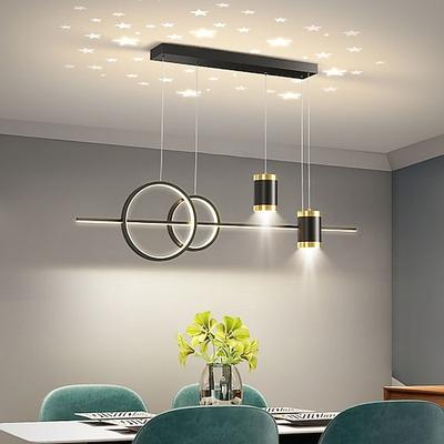 LED-Pendelleuchte 100 cm, dimmbar, Cluster-Design, geometrische Formen, Pendelleuchte, PVC, klassisch, stilvoll, Zinklegierung, zeitgenössisch, modern, 110–240 V