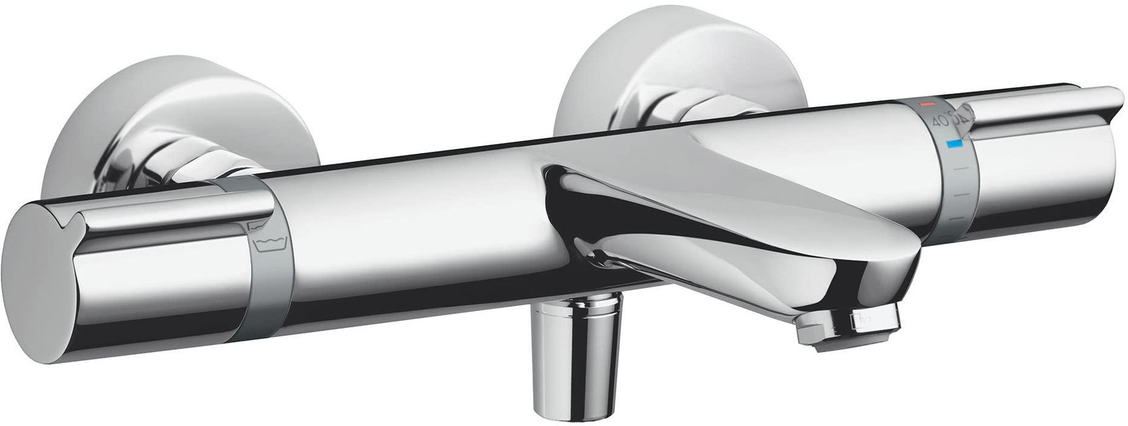 Dripio Thermostatische badmengkraan met veiligheidssluiting en 2 uitgangen, chroom