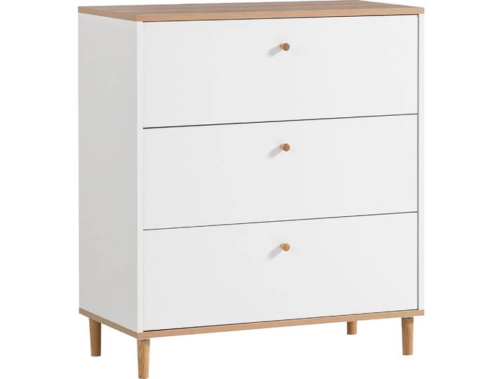 Kommode SCHILDMEYER Hilda, Kommode, melaminharzbeschichtet,Made in Germany, B: 80 cm , weiss (mattweiß, artisaneichefarben), B:80,1cm H:90,4cm T:40cm, Sideboards, Kommode, Solide Verarbeitung - Dieses Produkt ist in Deutschland gefertigt