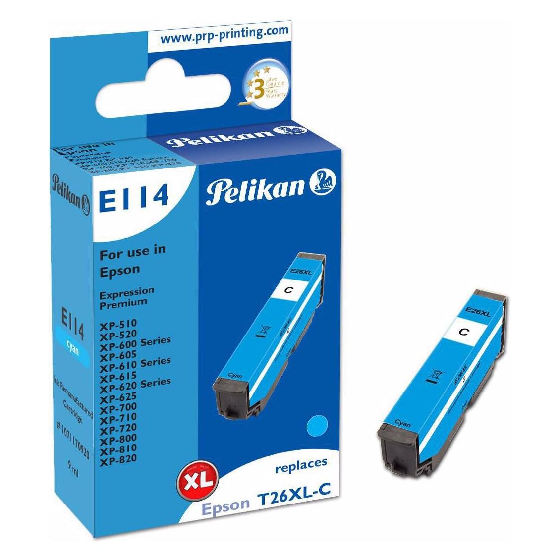 Pelikan Tinte Epson T26XL Cyan (C) (1071170920)