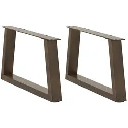 Helloshop26 - Set aus 2 V-förmigen Couchtischbeinen 50 x 30 cm funktional und ästhetisch ansprechend modernes Design aus Naturstahl 02_0056827