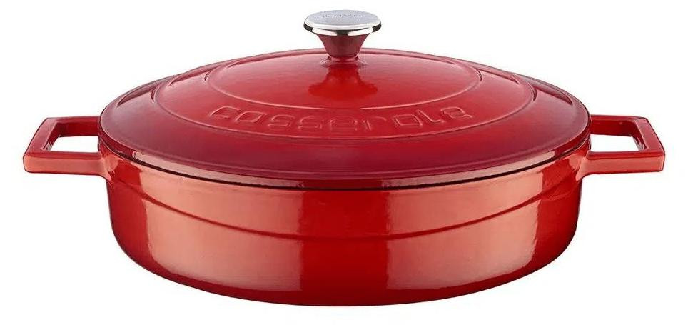 Lava braadpan van gietijzer - Rood - 24 cm - 2,47 liter