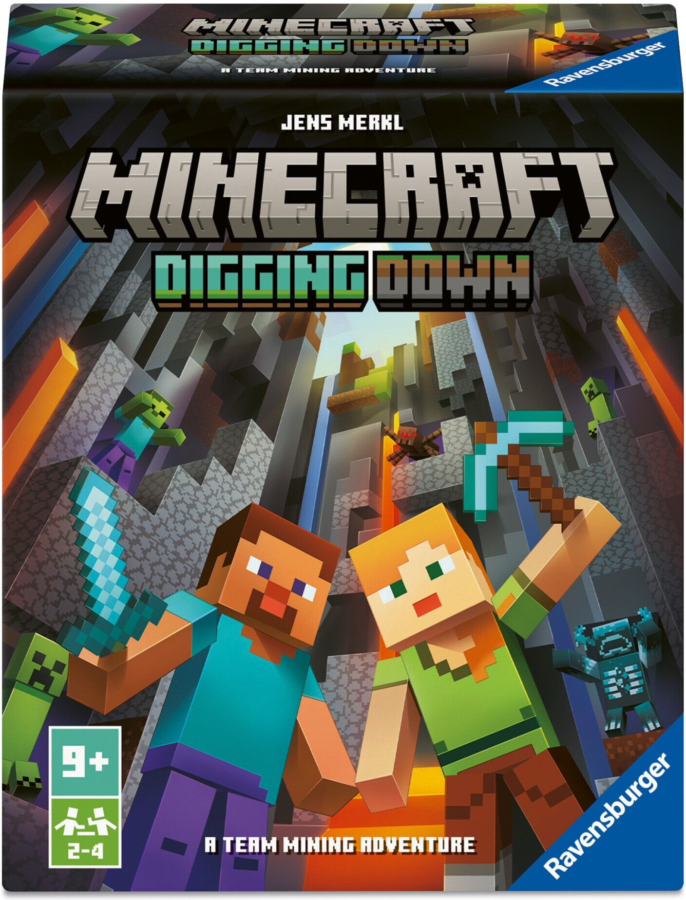 Ravensburger Minecraft Digging Down Card Game, Ages 8+, Cooperative Card Game, Minecraft Theme, Ravensburger