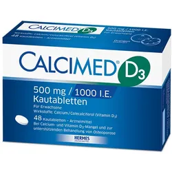 Calcimed D3 500 mg/1000 I.E. Kautablette 48 St