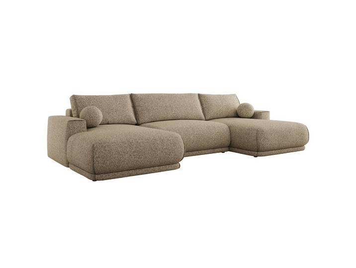 WOHNLANDSCHAFT RINA U Dunkelbeige Strukture