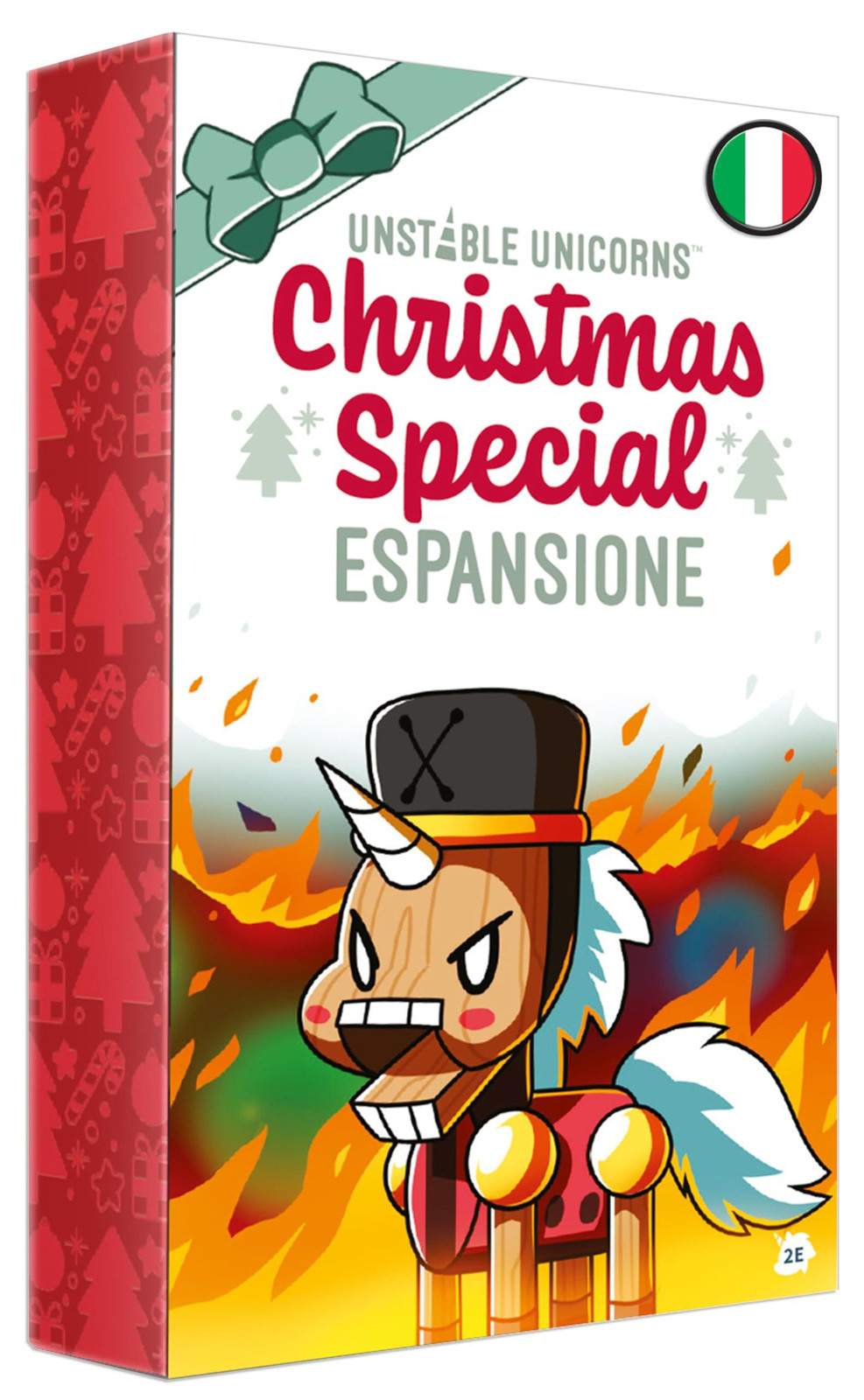 Asmodee Unstable Unicorns Kersteditie uitbreiding kaartspel Italiaans