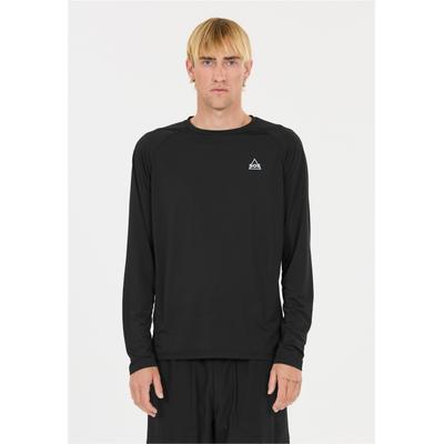 Langarmshirt SOS "Pillar", Herren, Gr. XXL, schwarz, 100% Polyester, unifarben, Rundhals, Shirts Langarmshirt, mit Quick Dry Funktion