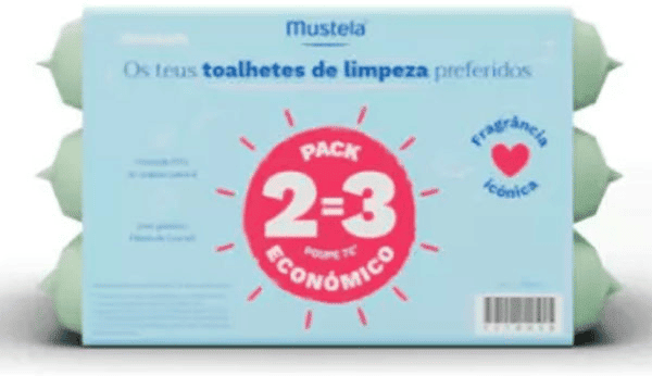 Mustela Bebé Toalhitas de Limpeza Sem Perfume Sem Perfume 2=3