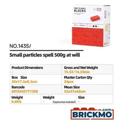 Wange Free to Build 500g bunte Ziegelstein-förmige Komponenten 1435