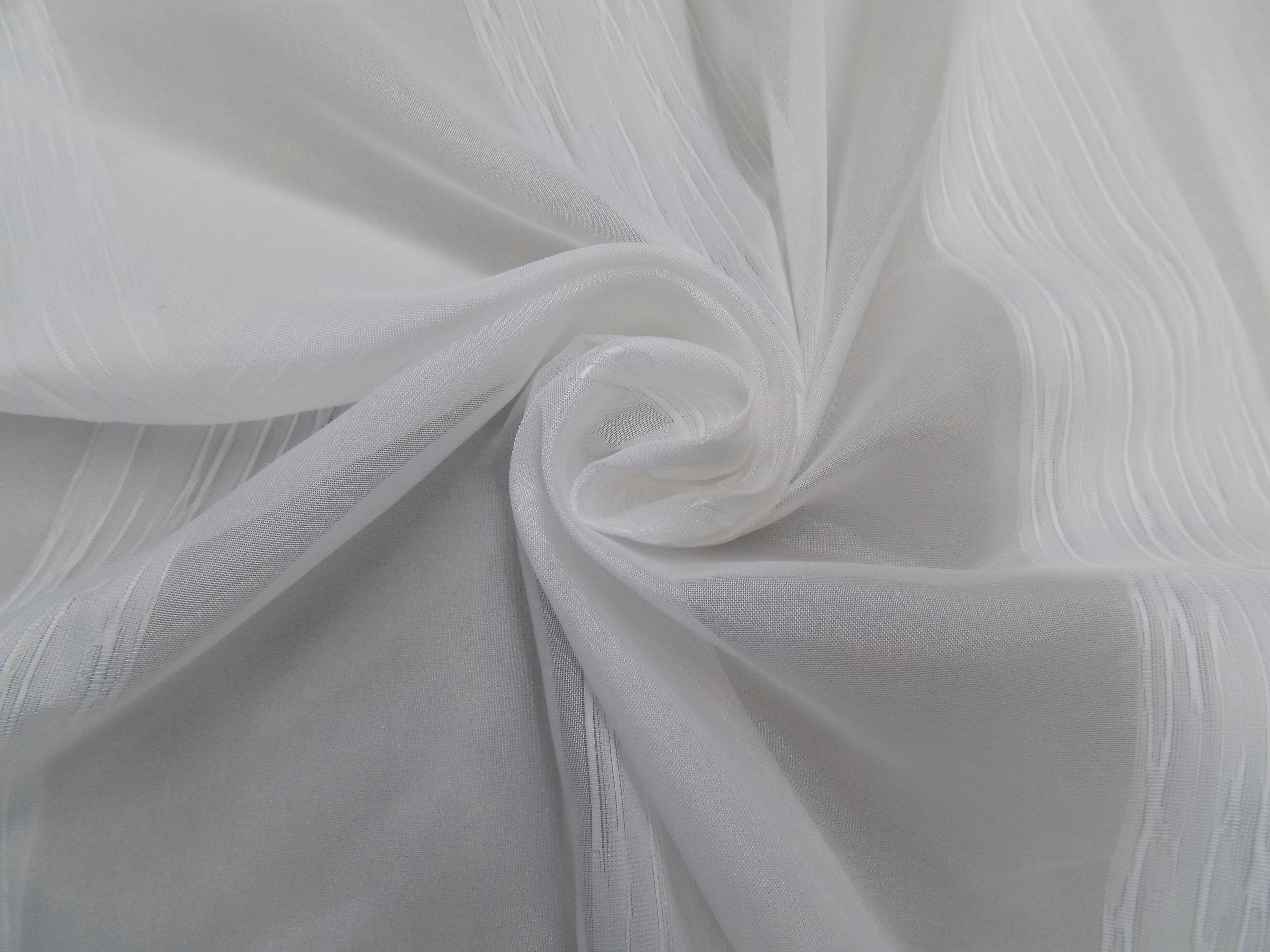 Gardine WIRTH "3163 III", weiss (sanftes weiß), B:450cm H:245cm, Polyester, Gardinen, Gardine sanftes weiß 245cm, Faltenband, 450cm