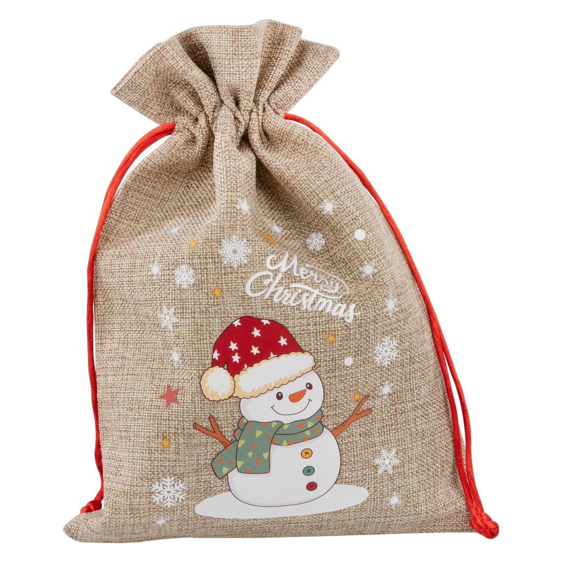 Idena Weihnachtsgeschenksack Schneemann 22x32cm (1x) (61210513)