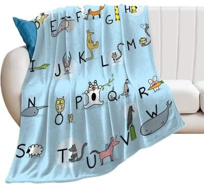 Uplift Picks Alphabet Lore Flannel Throw Blanket Soft Lightweight Cartoon Sofa Blanket 11 150x125 Cm (50x60 Inch)