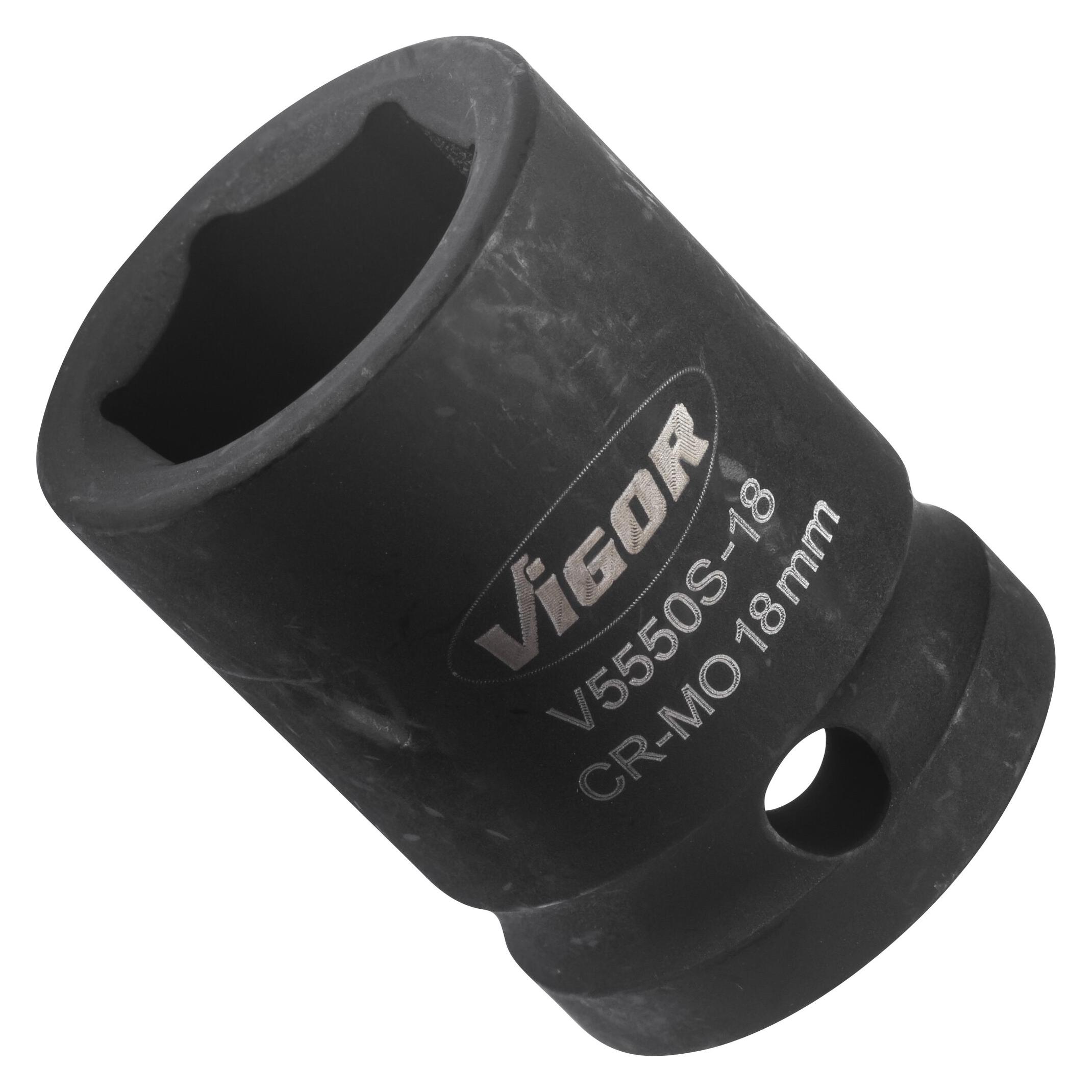 Vigor Kraftsteckschlüssel kurz 1/2" SW 18 (18 mm) (V5550S-18)