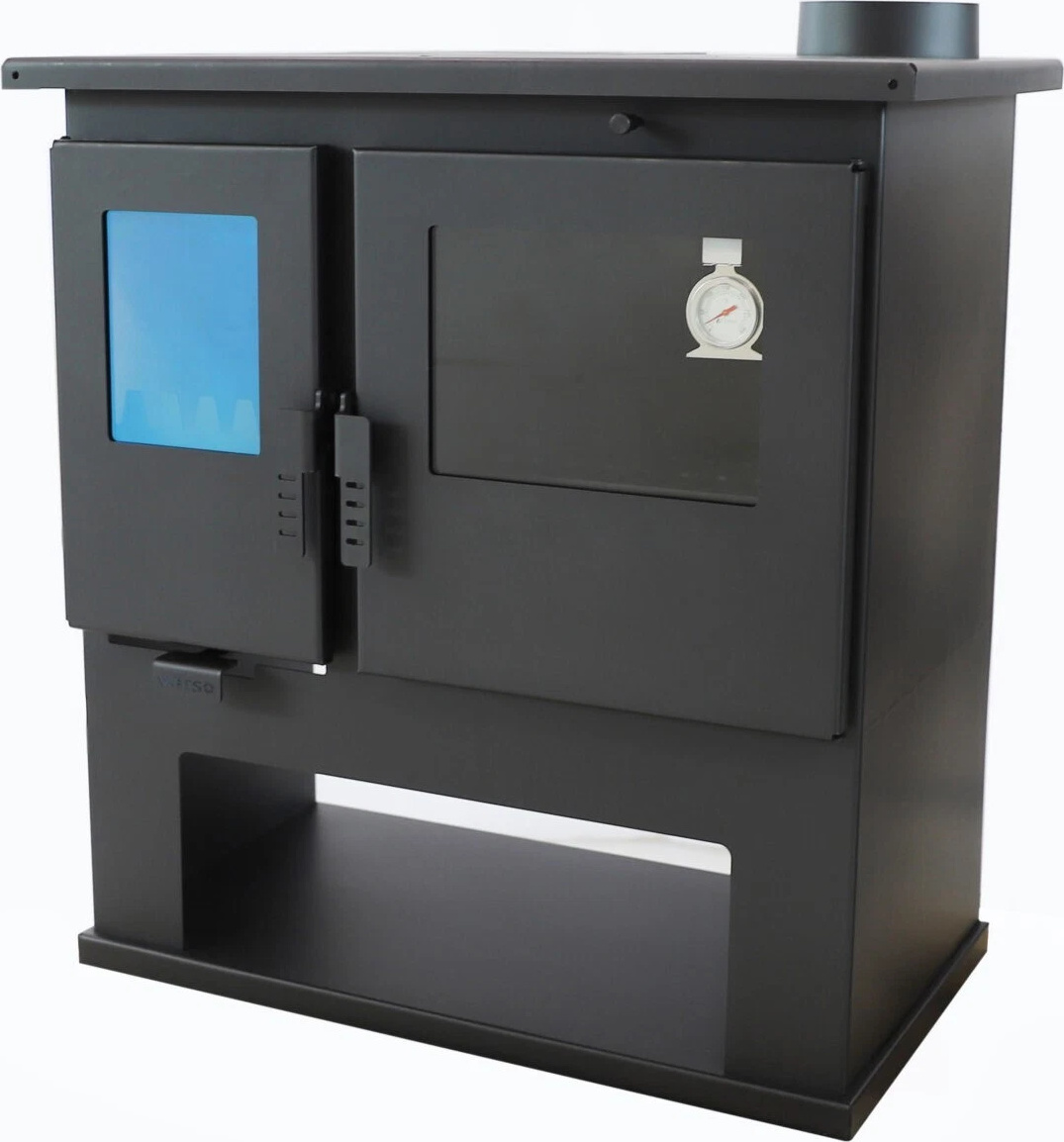 Verso CS Lite 7,7 kW Holzherd | Kaminofen mit Ofen, Kochplatte & Fach für Holz