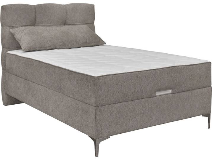 Kastenbett KORLEONE dunkelbeige 120x200cm fest