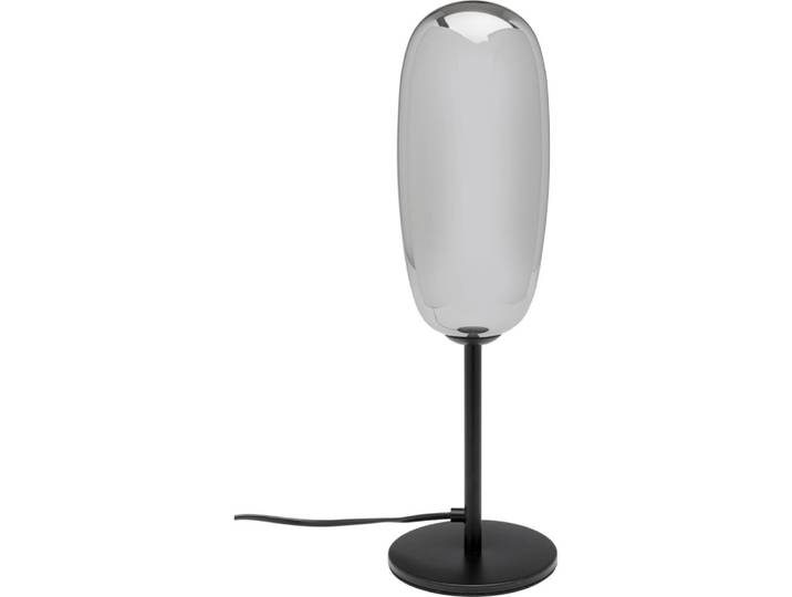 Lampe en verre et acier noir