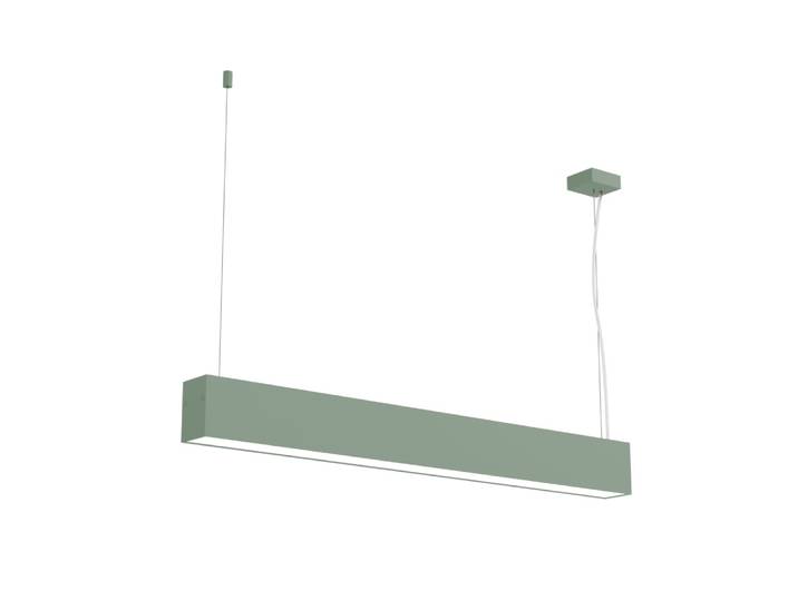 Suspension en métal vert led 4000k