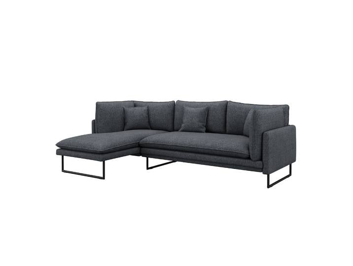 Ecksofa Bouclé MARISA links anthrazit