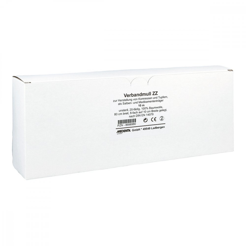 MEDENTA GmbH Verbandmull zickzack 8fach 10cmx10m 08698980