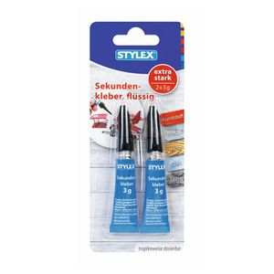 Stylex Sekundenkleber 31043, flüssig, extra stark, 2x 3g