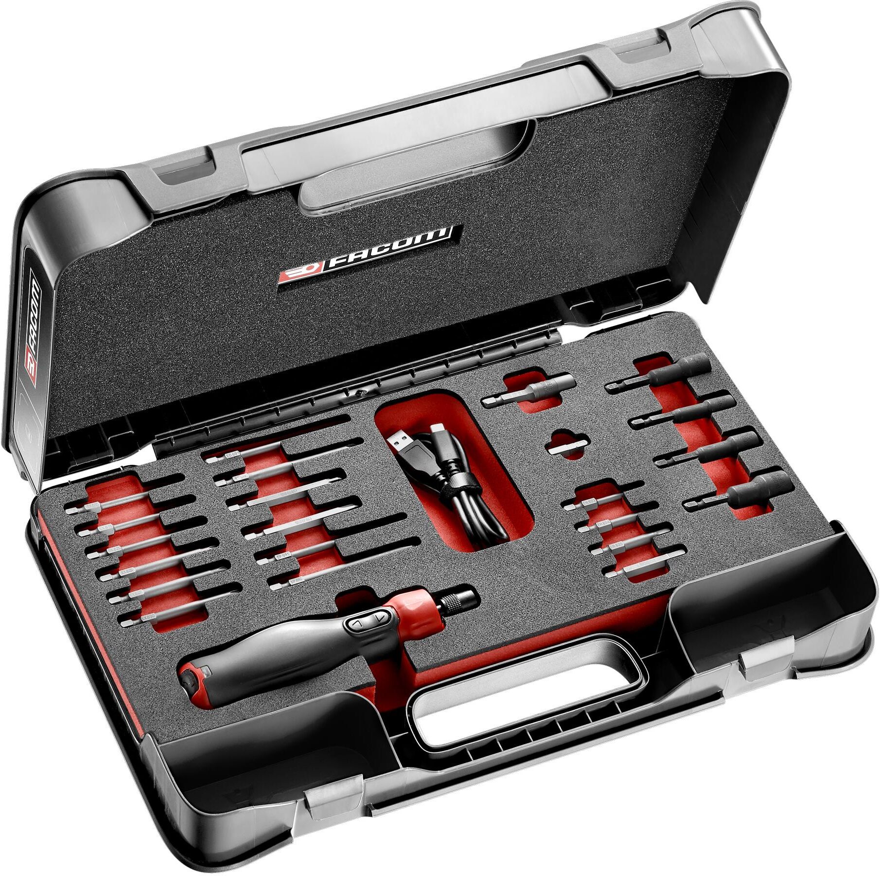 Schraubendreher FACOM "mit Power Assist 23-teilig", schwarz (bunt), L:270mm, Schraubendreher, Schraubendreher bunt Einheitsgröße