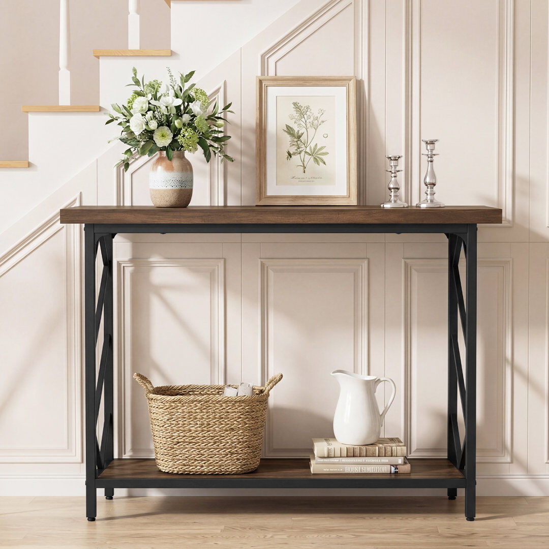 Brambly Cottage 120cm Console Table Brown 84.5cm H X 120cm W X 30cm D