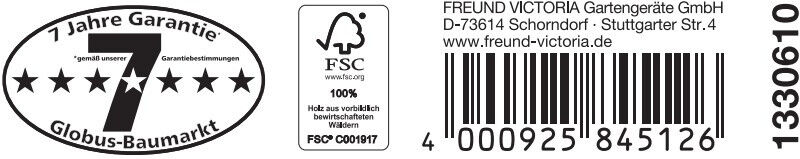 Primaster Frankfurter Schaufel 24 cm silber mit Stiel