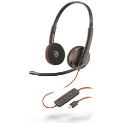 HP Poly Blackwire 3220 (Kabelgebunden, USB-C), Office Headset, Schwarz
