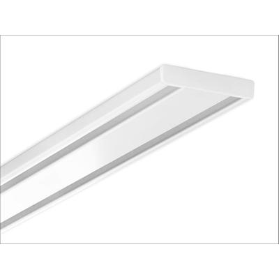 Gardinenschiene GOOD LIFE "Samu" Gr. 4, weiß, L:240cm T:4,2cm, Aluminium, Gardinenstangen, Gardinenschiene, extra flache Alu-Schiene