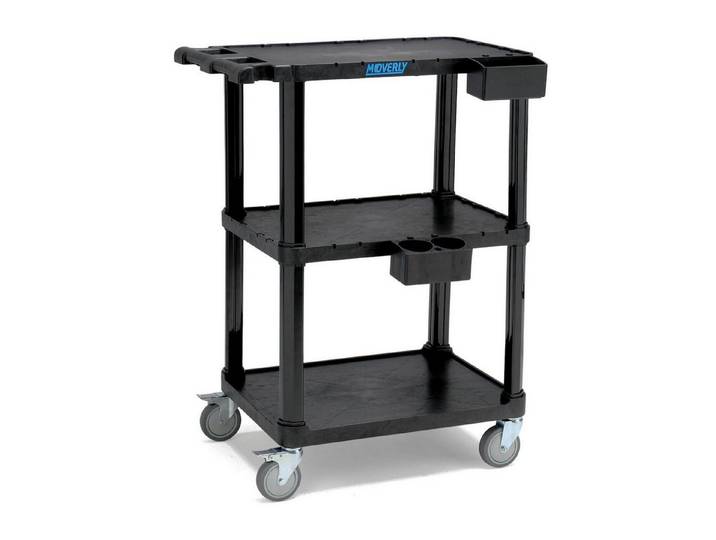 LuxusKollektion Servierwagen Servierwagen 3-stöckig 150kg Kunststoff 69x46cm, (1 St)