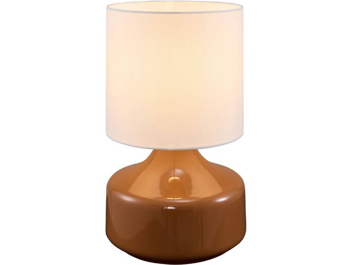 Tischlampe Nil braun glänzend H 33.5 cm - Tischlampe