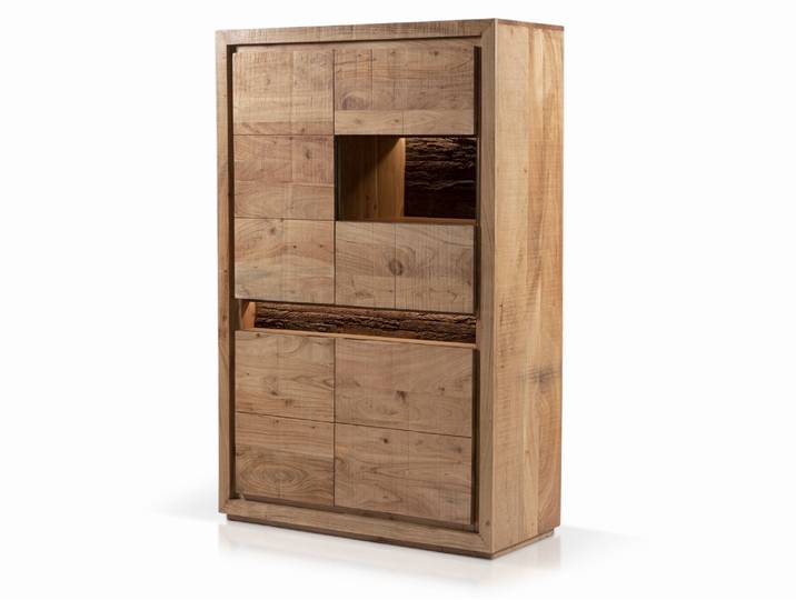 BATTURO Highboard II, Material Massivholz, Akazie lackiert