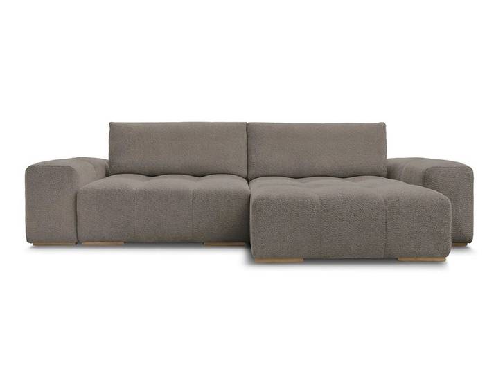 Ecksofa BOBOCHIC ANAKIN Boucle-Stoff rotbraun