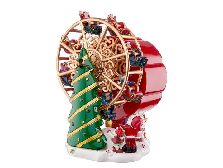 Spieluhr Riesenrad 11 x 15 x 13cm Rot/Rot