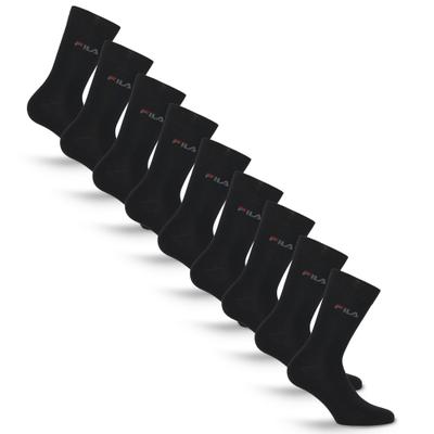 Socken FILA, Damen, Gr. 35-38, Sockengröße, schwarz (200, schwarz), Baumwollmischung, elastisch, Socken Socken, mit feinem Rippenbündchen