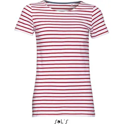 Sol's, Damen, Sportshirt, Miles (XL), Rot, Weiss